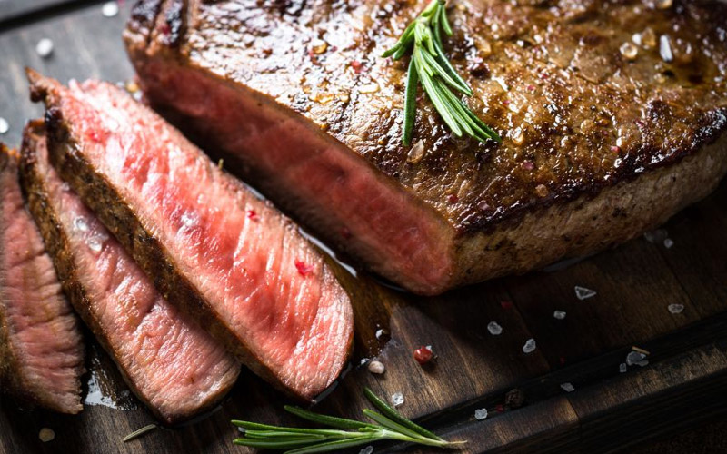 What is blue rare steak